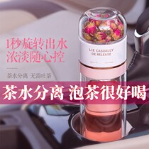 Water Glass Female High-end Atmospheric Glass Cups Advanced Sensation With Cover Portable summer ladies Fancy Tea Cup Refinement