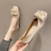 Soft bottom Joker fairy style flat shoes women 2021 autumn shoes one pedal shoes women shallow mouth comfortable bean shoes