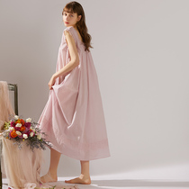 XEXZ Sleeping Dress Woman 2021 New Summer Slim Fit Harness Comfort Cotton Pure Color Lace Splicing Pure Cotton Pyjamas