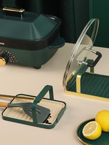 Kitchen Countertop Pan Lid Rack Pan Shovel Rack Putting Pan Lid Containing devinator Home Free-to-punch hanging chopping board Cutting Board Shelving Rack