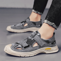 Sandals mens 2022 summer new Baotou casual sandals and slippers leather Vietnam driving mens beach shoes summer