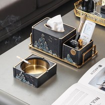 New Chinese High-end Ashtrays Creativity Personality Trend Home 2021 Living room light and luxurious office paper towel box