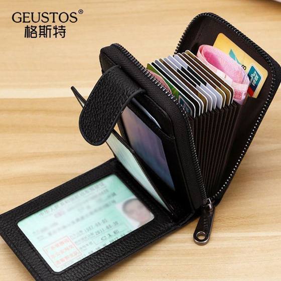 Driver's ID card bag, multifunctional men's anti demagnetization and anti-theft brush, large capacity card holder, women's wallet, two in one bag Driver's ID card bag, multifunctional men's anti demagnetization and anti-theft brush, large capacity card holder, women's wallet, two in one bag