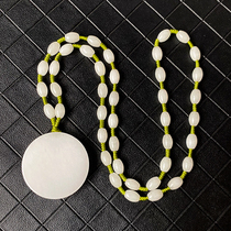 Xinjiang Hetian Jade safe thing brand pendant round jade necklace hanging Huaigu jade men and women