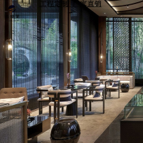 Sales office Negotiation table and chair combination New Chinese sales department negotiation chair Hotel office furniture Negotiation sofa table and chair