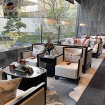 New Chinese style Minimalist light luxury Modern hotel club sales office model room furniture negotiation Sofa table and chair customization