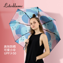 Luo Tang Brie fully automatic umbrella female vinyl parasol anti-ultraviolet 0 light transparent umbrella dual-purpose upf50