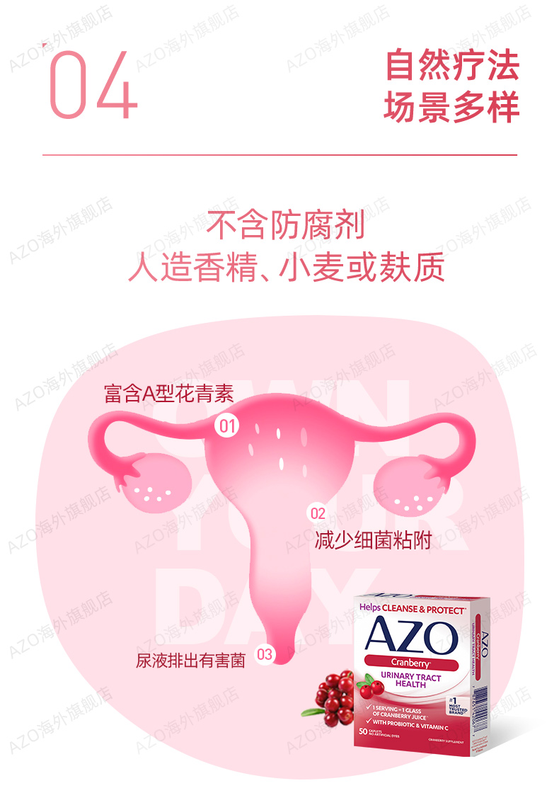 【拍3件】AZO小红盒蔓越莓VC精华片