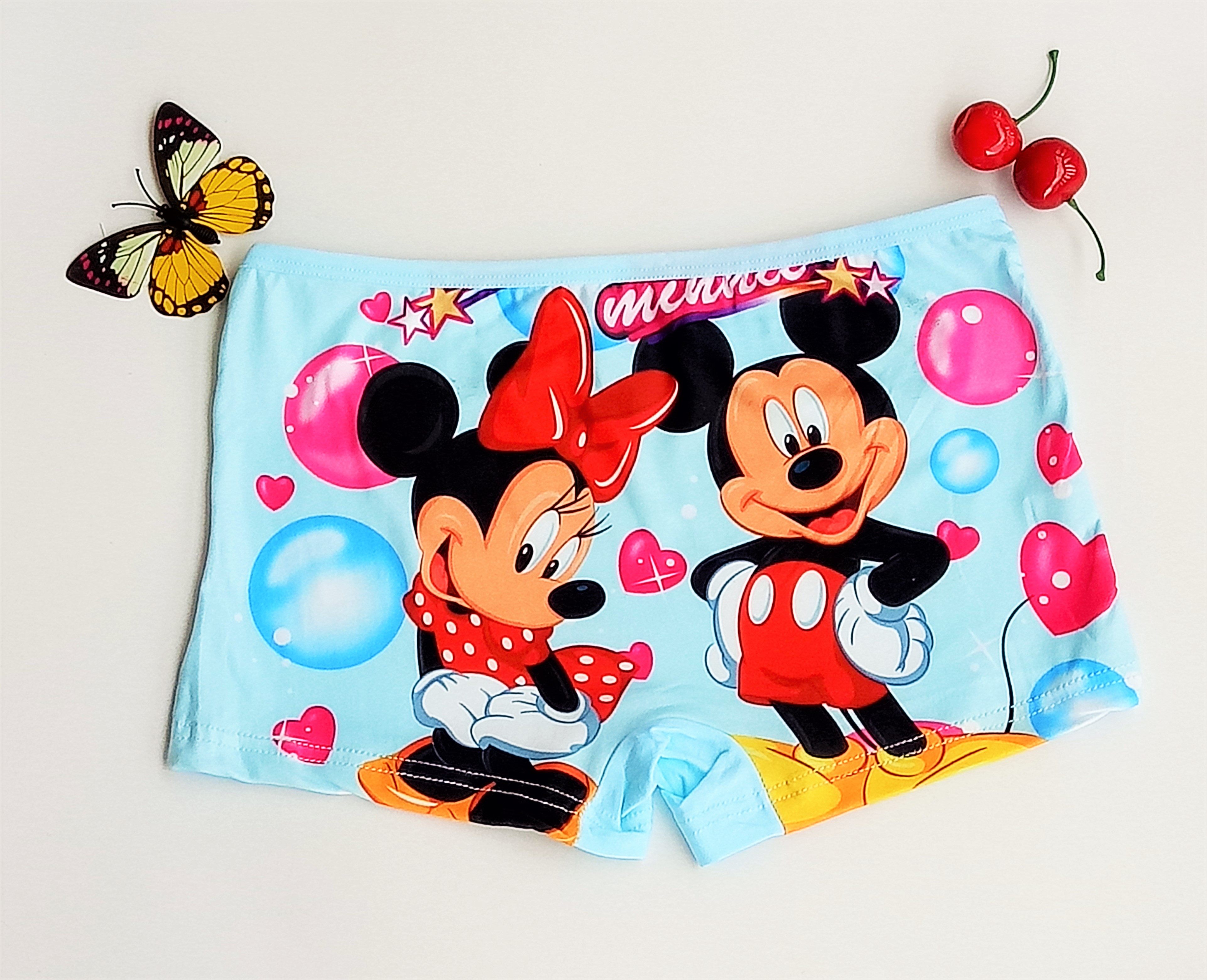 厂家直销儿童内裤卡通印花米奇米妮大中小女童牛奶丝平角裤 短裤