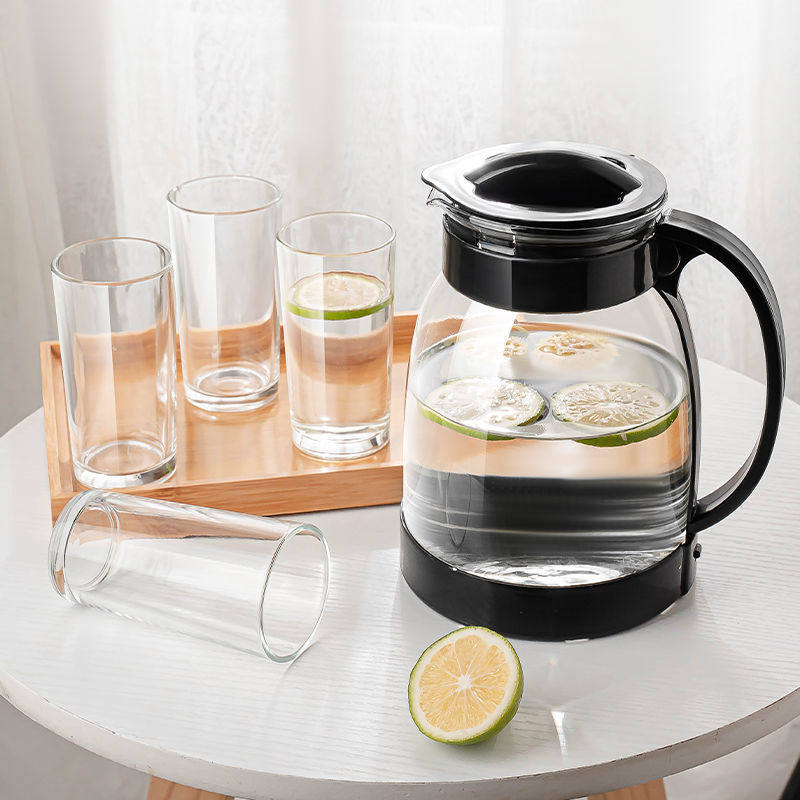 大容量玻璃水壶冷水壶饮料壶果汁壶扎啤壶家用水壶耐热【赠贴纸】