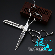 Jungle Leopard Jazz Silver soul series Professional hair haircut scissors Flat tooth incognito thin hair stylist set