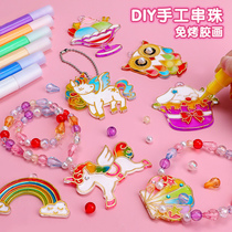 Free Baking Glue Painting Pendant Coated color Paint Girl Child Diy Handmade Toddler Graffiti Lenty color Fort Painted Toy 6