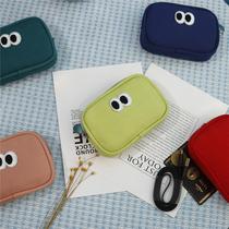 Mini coin purse cartoon cute Korean style zipper compartment coin small bag canvas pocket bag