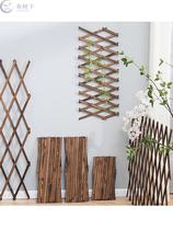 Passion fruit planting flower wood grid anti-corrosion wooden fence flower stand all solid wood yard isolation low balcony wall hanging outdoor small