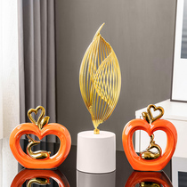 Living room artwork Apple pendulum pieces light extravagant upscale TV wine cabinet decorations modern minimalist Hyun Guan Partition Furnishing