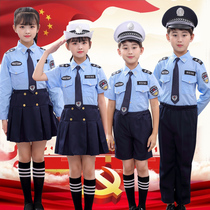 Childrens Traffic Police to serve police officers in kindergarten boys and girls small traffic police suit