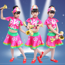 New Childhood Bell Show Clothing Ninth Little Holder Children Dance Show Girls National Clothing