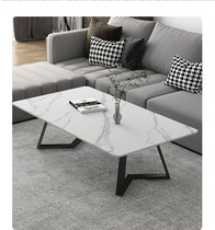 Modern simple rock board coffee table Living room household light luxury Nordic Italian minimalist small apartment rectangular tea table
