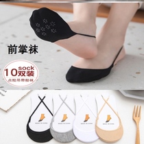 Former Palm Socks Woman High Heel Shoe Half Palm Invisible Socks Front Palm Cushion Anti-Slip Anti Slip Summer Thin harnesses Shallow Mouth Boat Socks