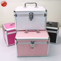 New pedicure technician clock toolbox Aluminum alloy makeup box Foot bath beauty eyelashes Nail art embroidery ear storage