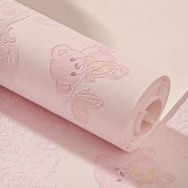 Thickened wallpaper warm self-adhesive girl heart waterproof and moisture-proof stickers warm boys and girls childrens room decoration wallpaper