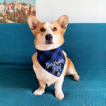 Pooch birthday scarves Kirky triangle towels Saliva Towels Small Medium-sized Dog Side Pasta Bigg Cute box Pet Pets Purse