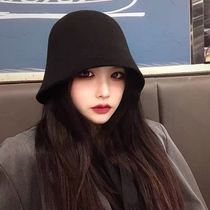 Bucket Cap Woman Autumn Winter Korean Version 100 Hitch Hitch Fur Japan Fisherman Cap Shade Face Retro with small bell-shaped pelvic hat