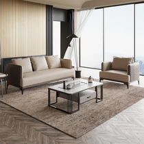 Office sofa tea table combination suit brief modern iron art sofa guests reception office sofa business
