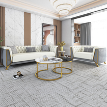 Office sofa Business Guests reception of modern Eurostyle light lavish fashion genuine leather trio position tea table composition suit