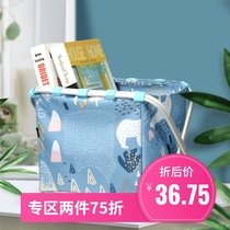 Finecci Net red fabric folding storage basket toy snacks storage basket picture book magazine storage rack home