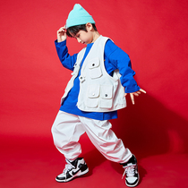 Children's street dance costume Boys' hip-hop brand loose suit Qiu Winter children hiphop handsome girl costume