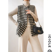 Domestic counter 2023 Spring and Autumn Casual Fashion Fashion with a thousand bird sheep vesicles coat girl