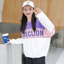 Zhongdai girl spring dress 2021 New Korean version 10 loose 12 foreign style 13 casual sweater 15 year old girl coat