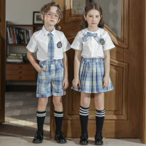 School Uniform Suit Elementary School Student Summer Clothing JK Uniform Suit Big Class Graduation Suit Kindergarten Garden Suit for Summer Banwear Inn