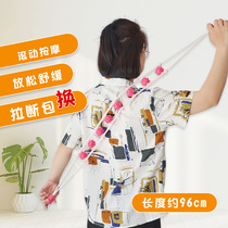 (7 rounds) Lengthening Ball Pull Back Massager Roller Home Large Back Body Shoulder and Cervical Spine Massager