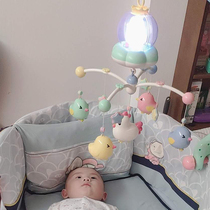 Bedbell Baby Rotatable rattle Soothing toy Night light Newborn Hand rattle ins Bed hanging music