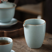 Yifang tea set Japanese Ru Kiln Fair cup tea sea Household ceramic tea separator Gongfu tea set Open piece can raise fine products