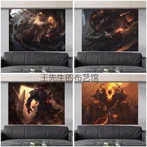 lol poster wall stickers bedroom boys background cloth explosion dormitory simple bedside wall decoration hanging cloth