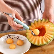 Fruit spoon pattern stainless steel ball digger double head dig dragon fruit ice cream multi-functional creative tool fruit cutting