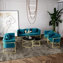 Nordic iron art sofa tea table combined iron art ins minimalist modern reception light lavish casual sofa creative personality