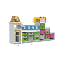 Baby bookshelf area corner cabinet white finishing cabinet storage cabinet solid wood cartoon locker outdoor storage rack combination cabinet