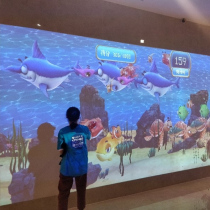 Kindergarten childrens AR scene technology interactive touch projection wall toy magic wall game construction area