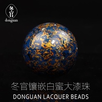 donguan Dongguan natural lacquer beads single beads white honey hand string male tide Buddha beads necklace Mens and womens lacquerware Polygonum blue gold