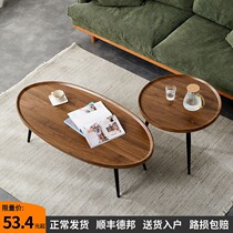 Nordic minimalist tea table small family type modern home round small table creative sofa edge a few light and luxurious combined tea table