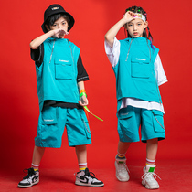 Boy Hip Hop Street Dance Boomer Suit Less Pediatrics Girl Drum Girl Loose Short Sleeve Children Hiphop Play Out of Summer
