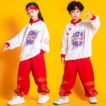 Children cheerleader acting out the boys primary and middle school games choral performance clothing Chinese wind group class clothes