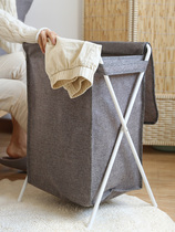 Frame storage basket dirty clothes basket dirty clothes Net Red large canvas basket dirty clothes basket frame folding