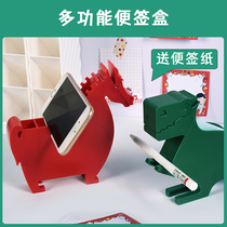 Desktop Animal Poo signature nip student with note then sign this upright swing piece message clip pen holder creativity cute and high face value poo sign box phone bracket Dormitory Label Clip Convenience Stick pen holder box