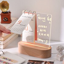 Acrylic Luminous Desk Calendar Headboard Creative Personality calendar Mini message Diary Board Countdown Birthday Present Wave