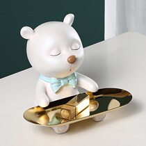 Minimalist idea Cute Little Bear Trays Pendulum childrens bedroom Home Bedroom Home Decoration Goods table Furnishing Personality
